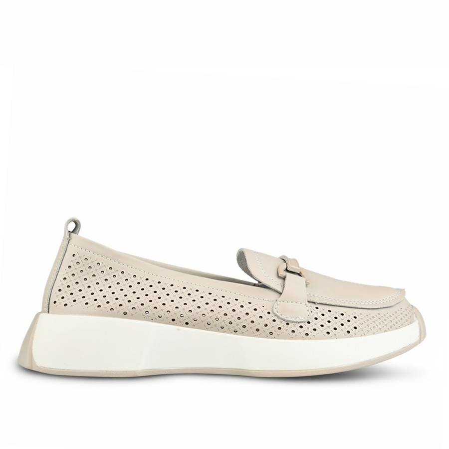 дамски обувки естествена кожа тъмно бежови 0