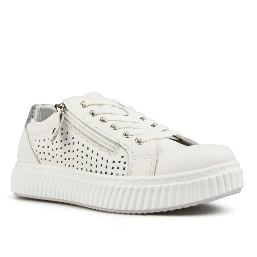 дамски обувки естествена кожа бели 2