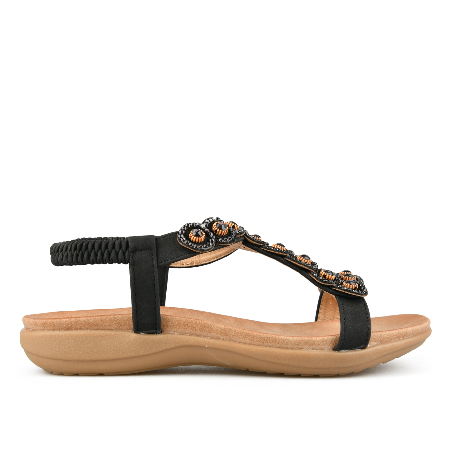 дамски сандали еко кожа черни 0