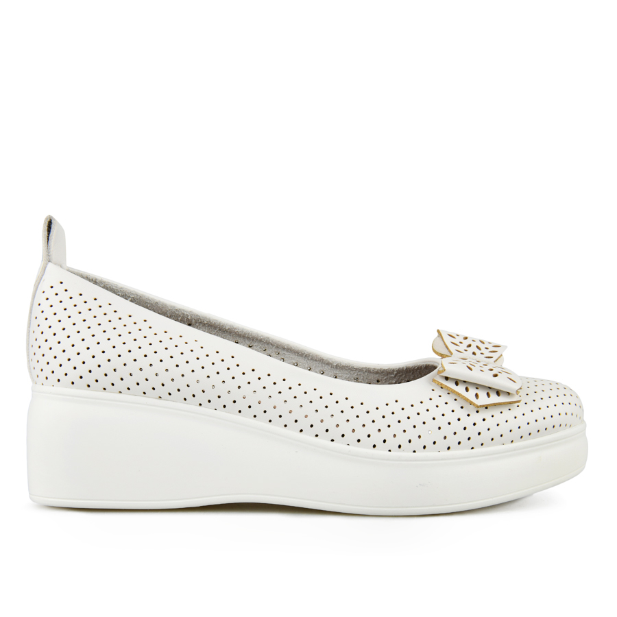 дамски обувки еко кожа бели 0