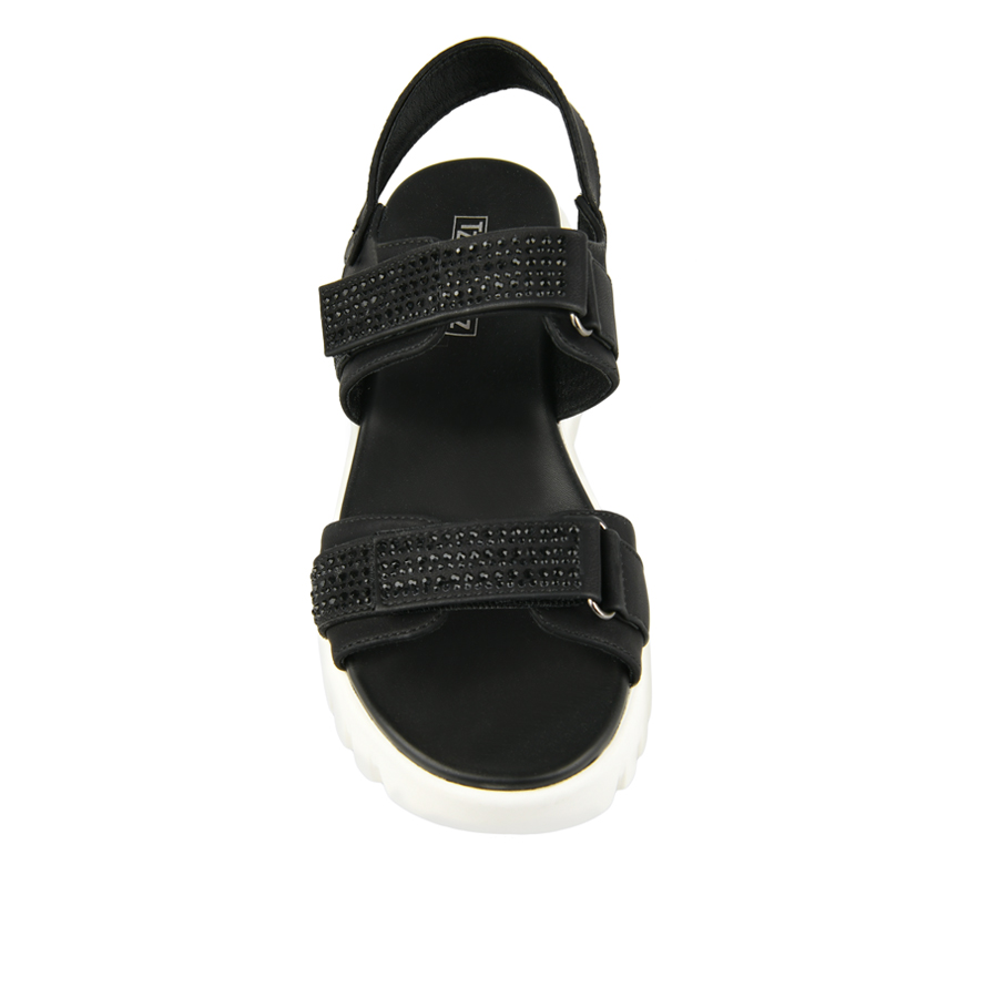 sandale damă piele ecologică negru 1