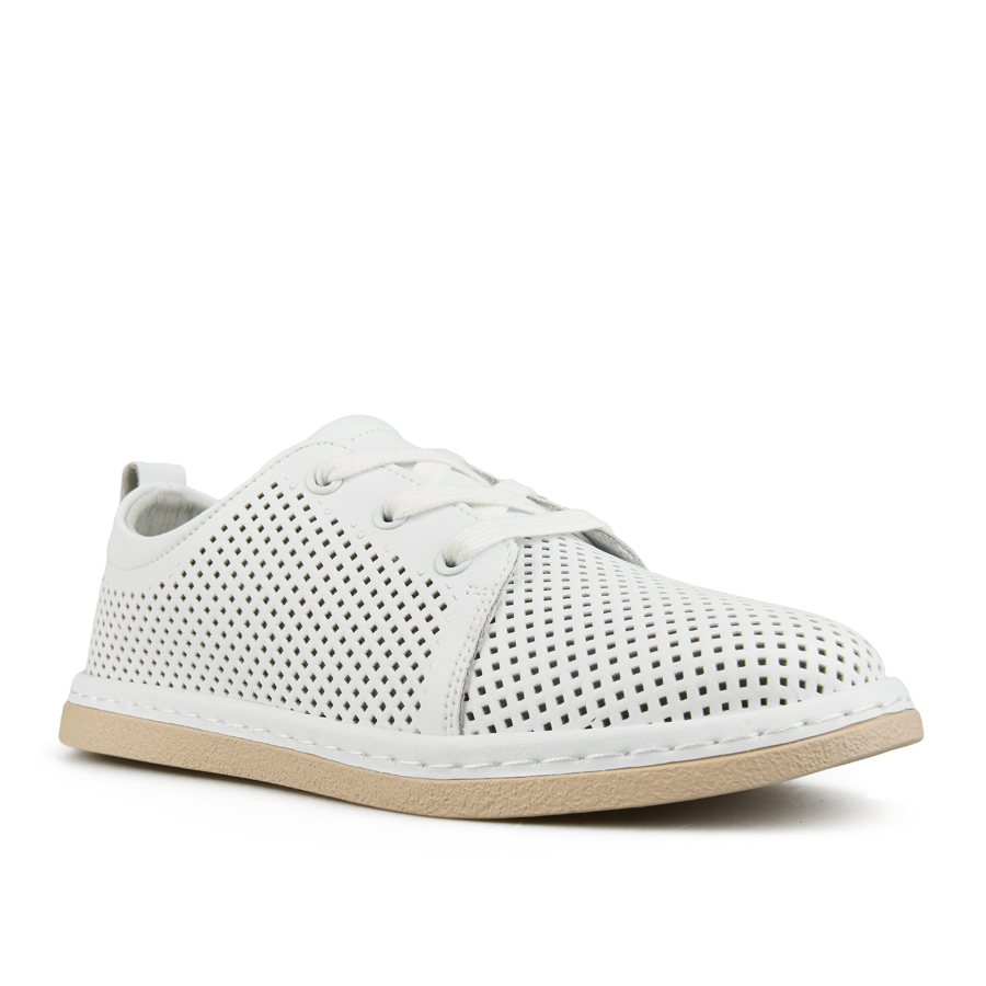 дамски обувки естествена кожа бели 2