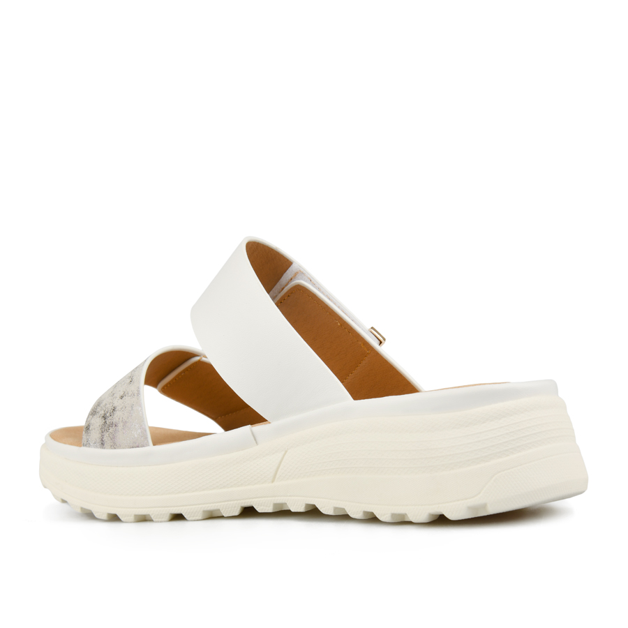 γυναικεία παντόφλες οικολογικό δέρμα λευκά 3