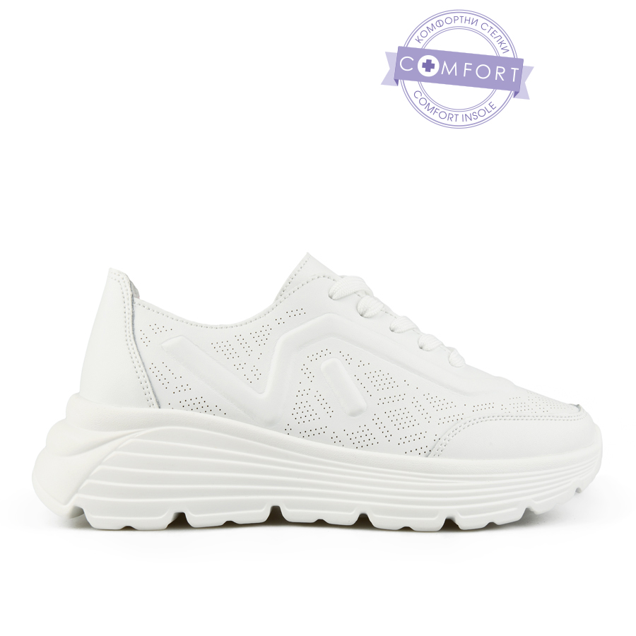 дамски обувки естествена кожа бели 0