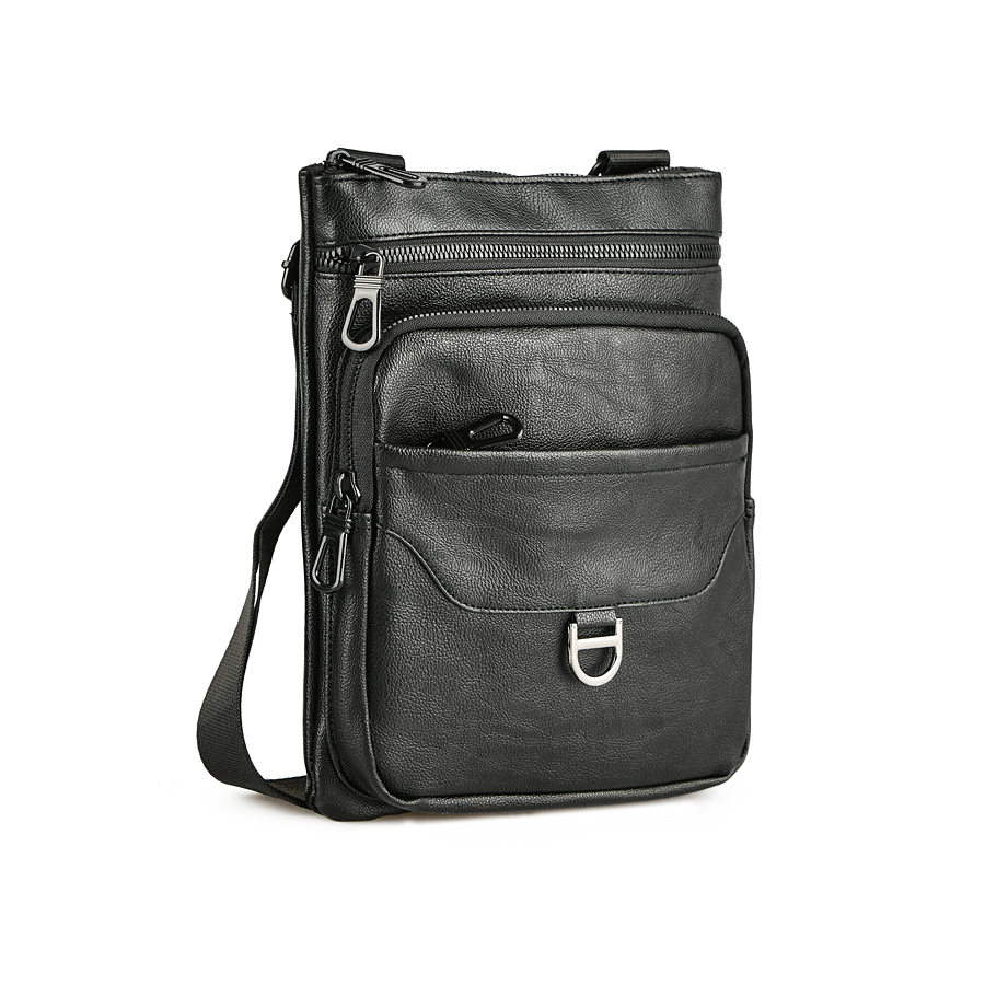 мъжка чанта еко кожа черна 0