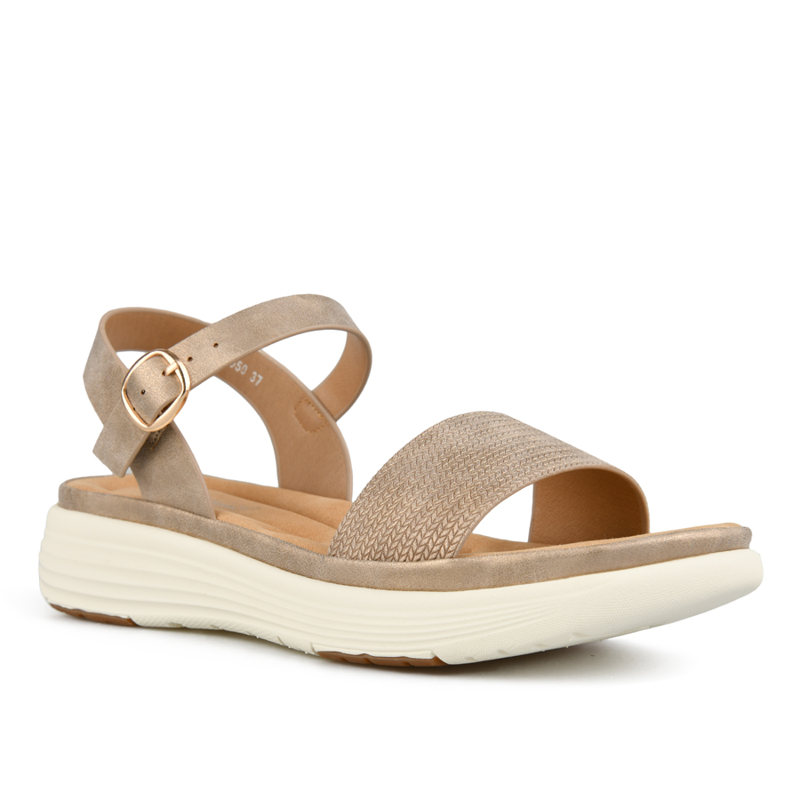 γυναικεία σανδάλια οικολογικό δέρμα ανοιχτό καφέ 2