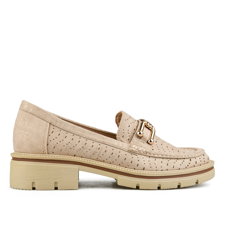 γυναικεία παπούτσια ύφασμα μπεζ 0