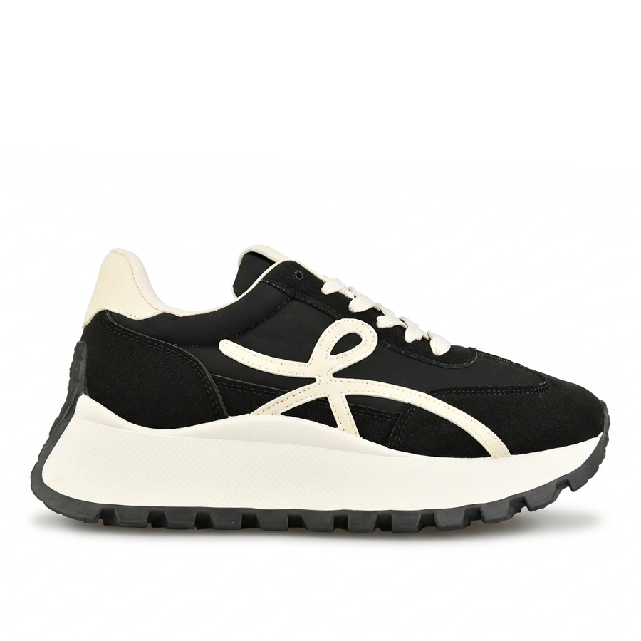 дамски маратонки еко кожа/текстил черни 0