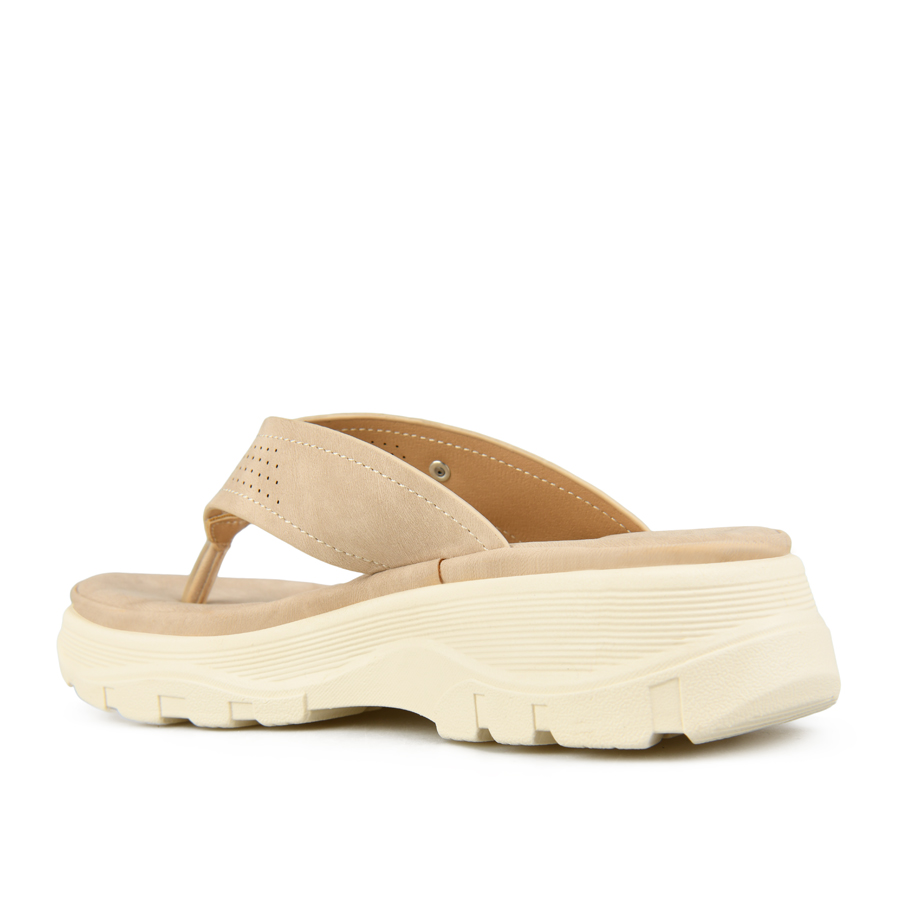 γυναικεία παντόφλες οικολογικό δέρμα μπεζ 3