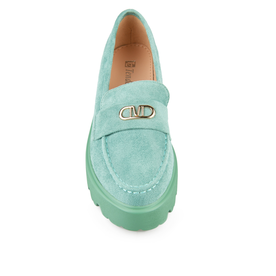 γυναικεία παπούτσια ύφασμα πράσινα 1