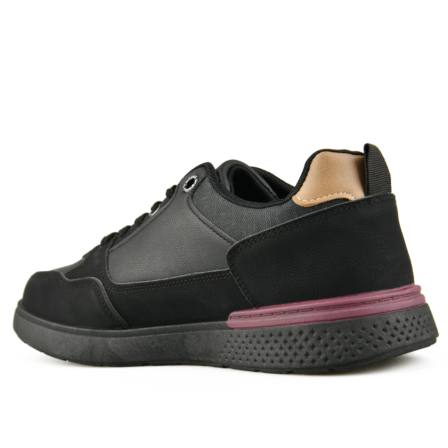 ανδρικά sneakers ύφασμα/οικολογικό δέρμα μαύρο 3