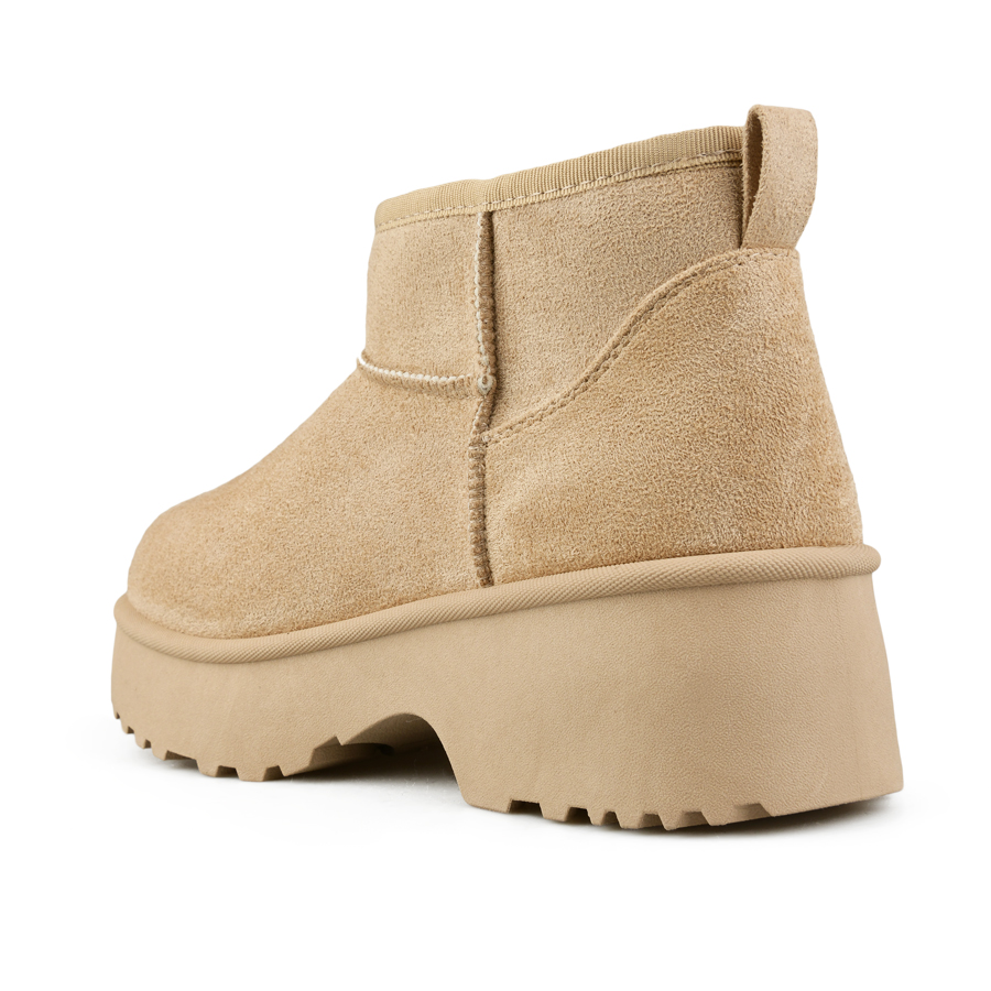 botine damă textil bej 3