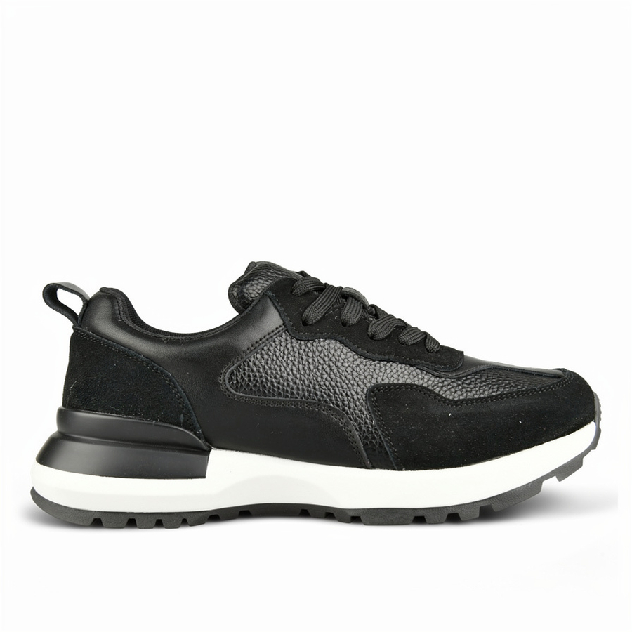 дамски маратонки естествена кожа черни 0