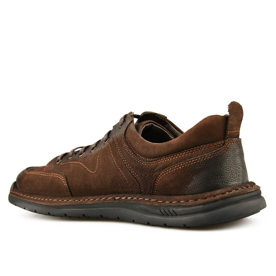 ανδρικά παπούτσια φυσικό δέρμα σκούρο καφέ 3