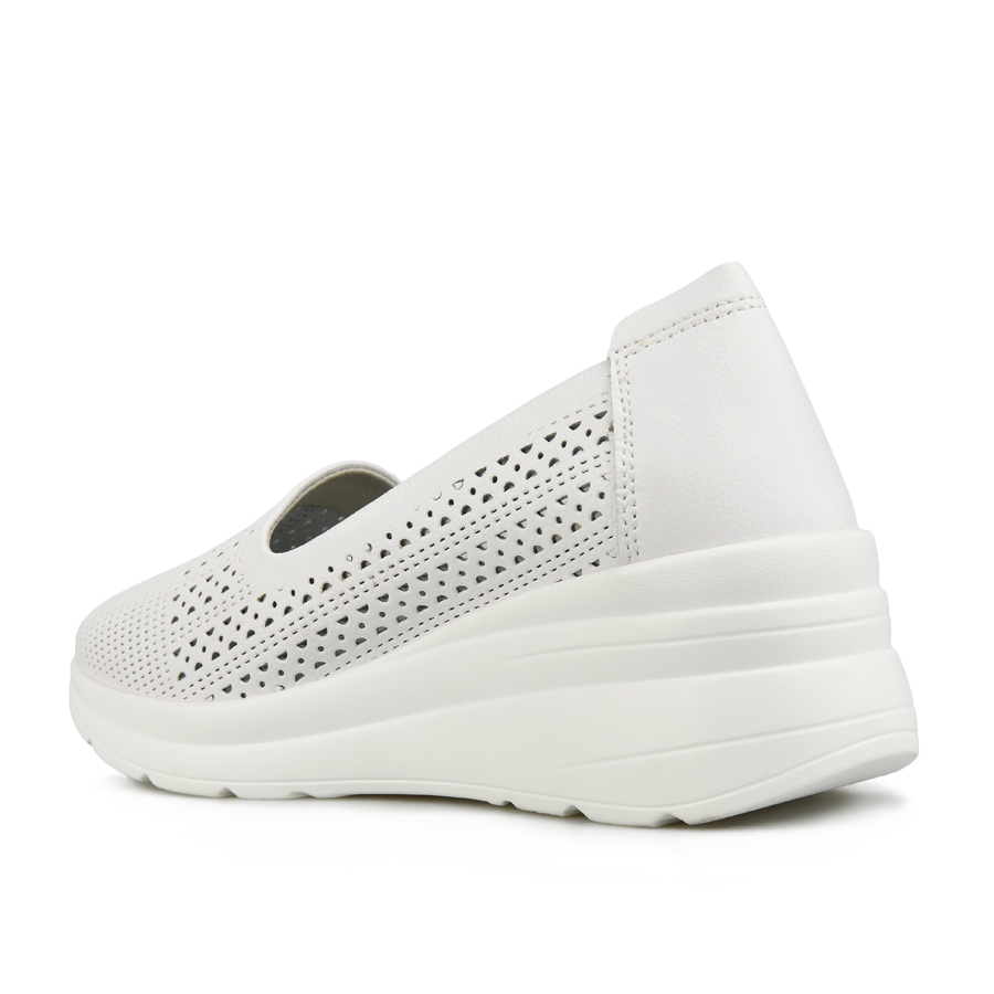 γυναικεία παπούτσια φυσικό δέρμα λευκά 3