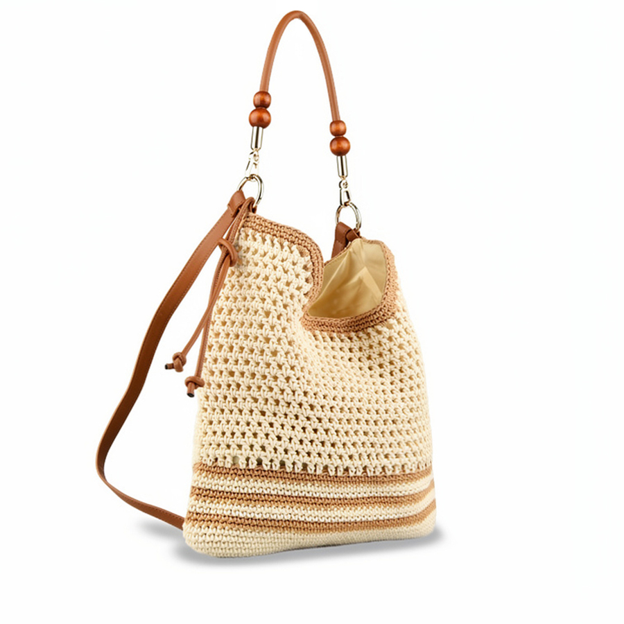 γυναικεία τσάντα τεχνητό υλικό καφέ 0