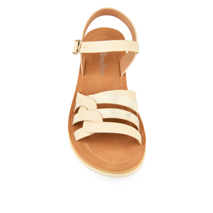 дамски сандали еко кожа бежови 1