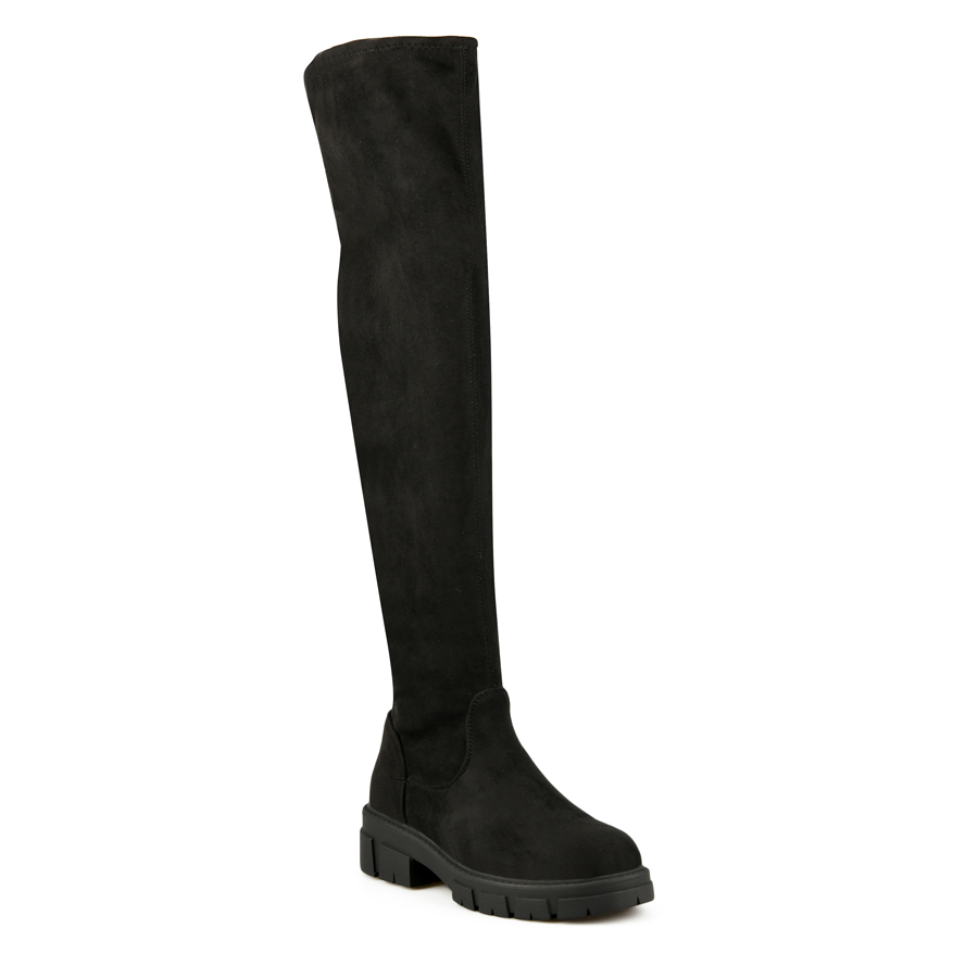 cizme damă textil negru 1
