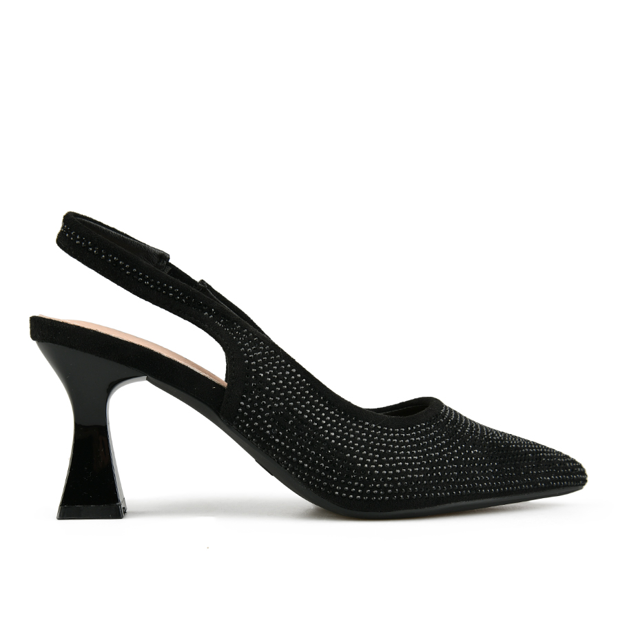 γυναικεία σανδάλια ύφασμα μαύρο 0