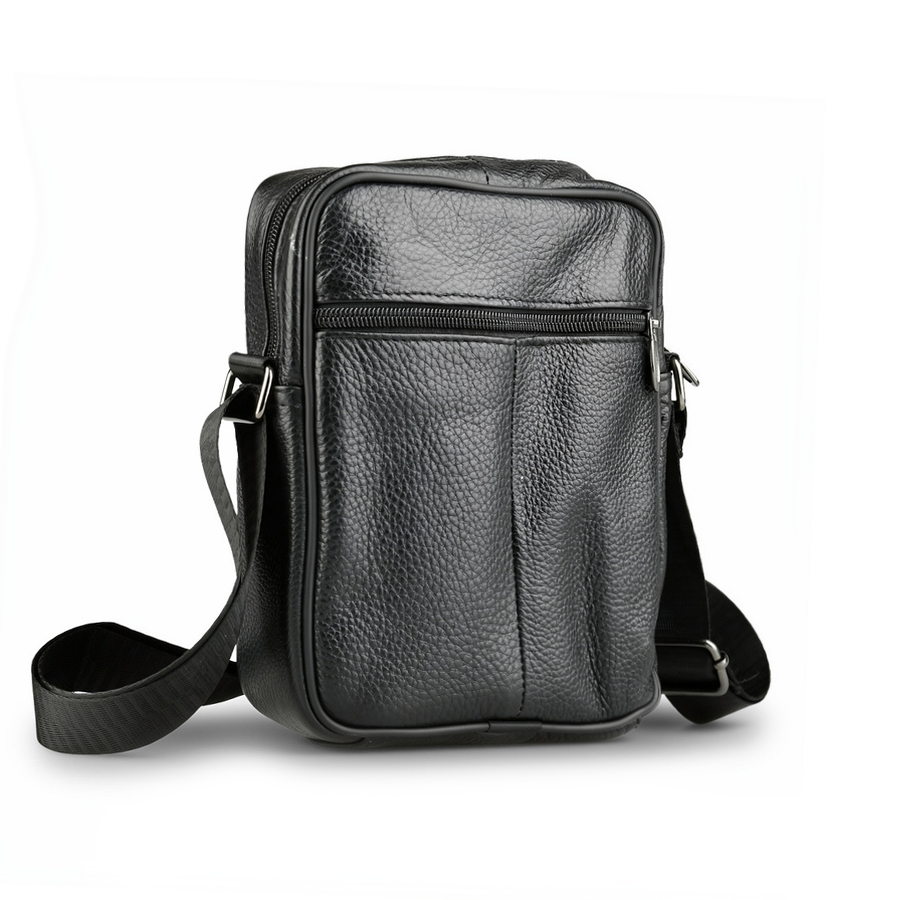 geantă bărbați piele naturală negru 0