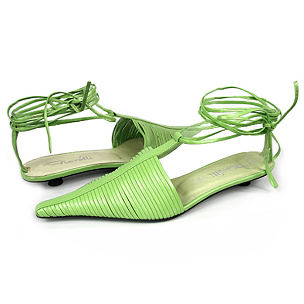 sandale damă piele naturală verde 0