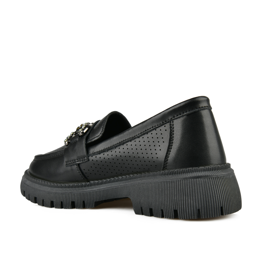 γυναικεία παπούτσια φυσικό δέρμα μαύρο 3