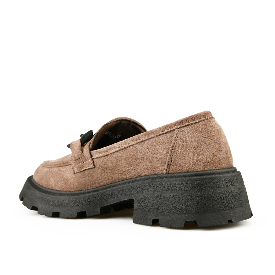 γυναικεία παπούτσια ύφασμα καφέ 3