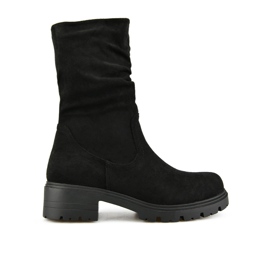 botine damă textil negru 0