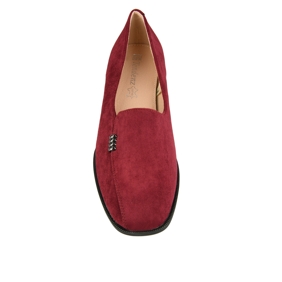 pantofi damă textil bordo 2