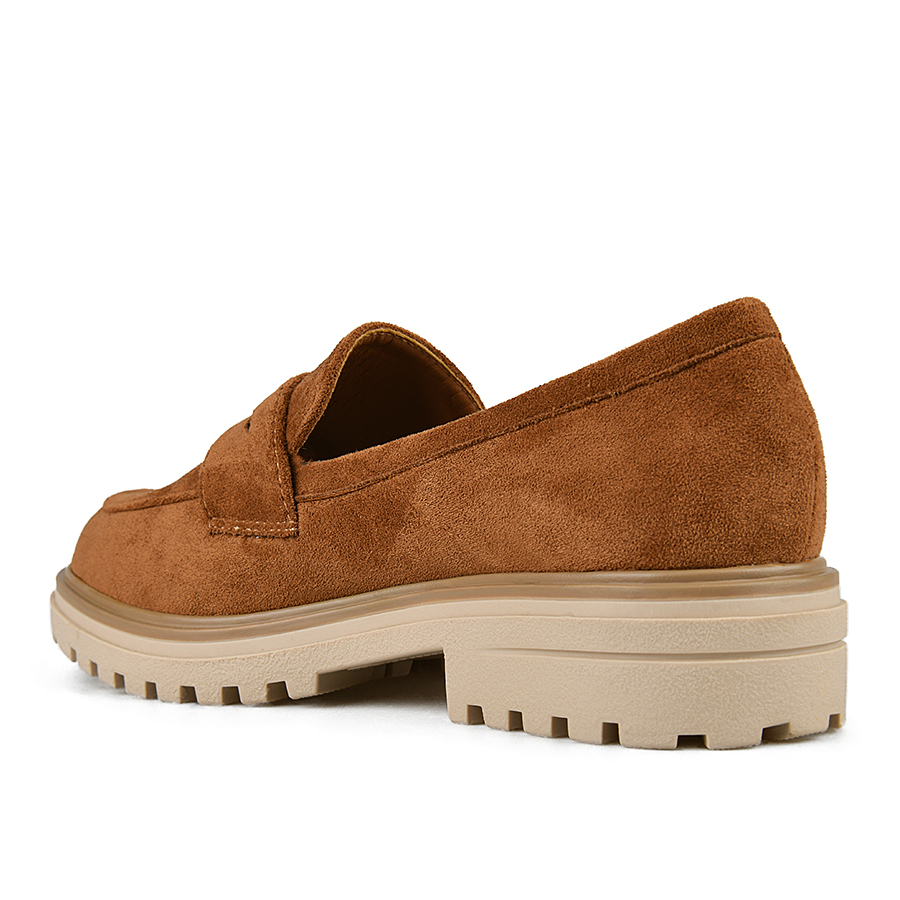 γυναικεία παπούτσια ύφασμα ανοιχτό καφέ 3