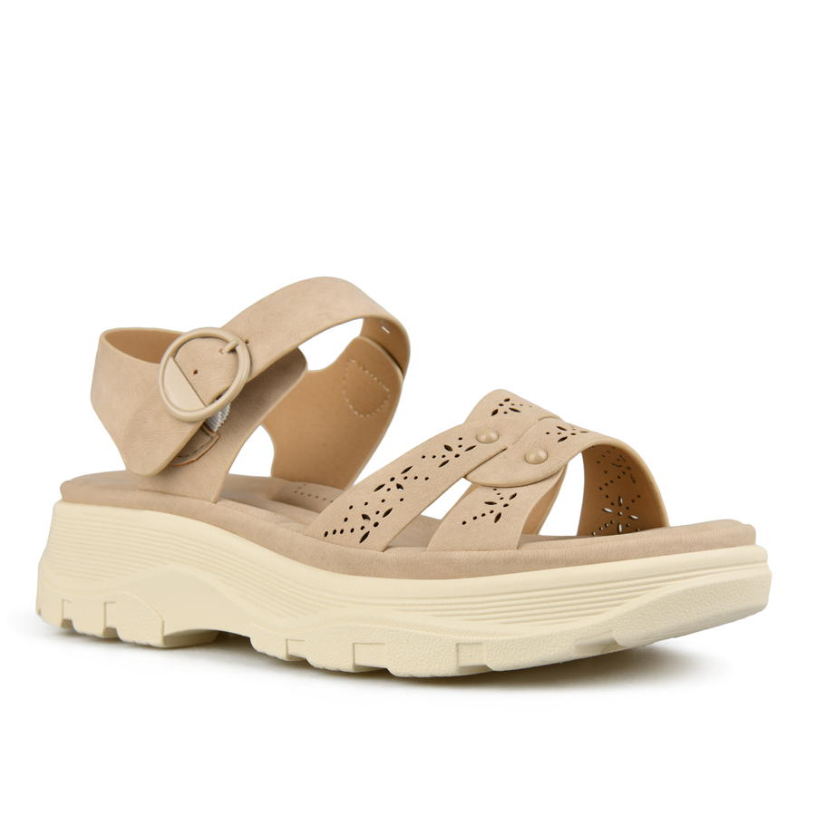 γυναικεία σανδάλια οικολογικό δέρμα μπεζ 2