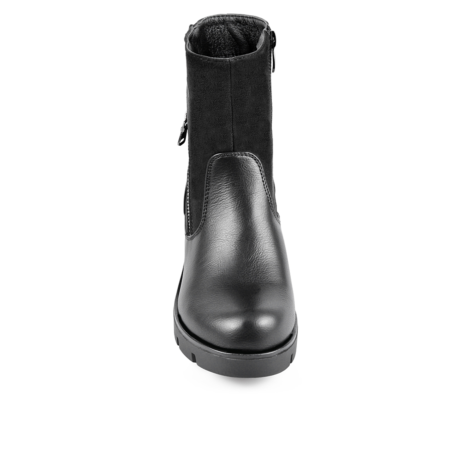 botine damă textil negru 3