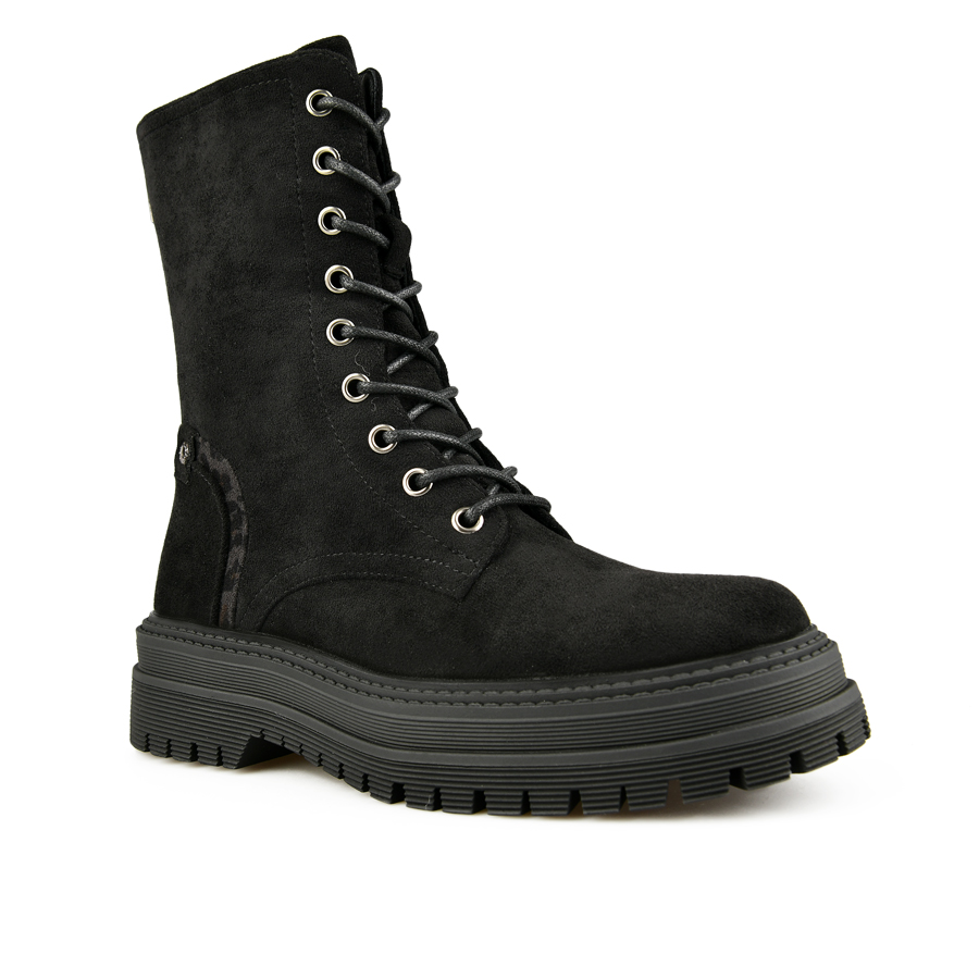 botine damă textil negru 1