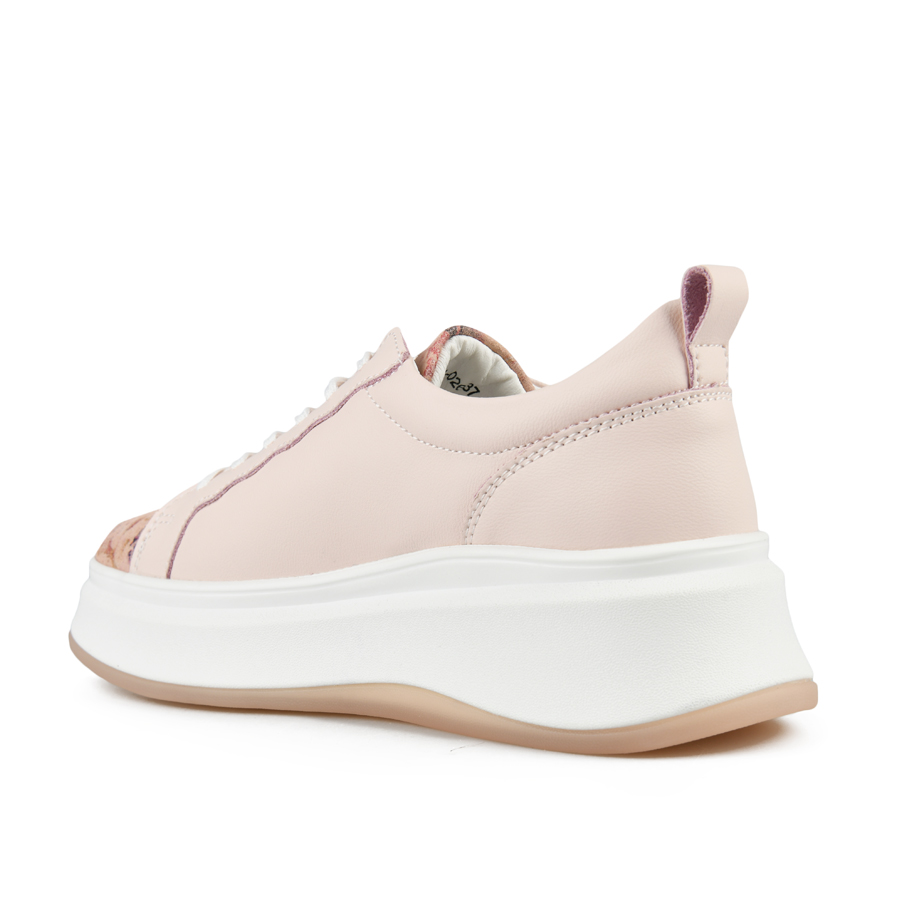 γυναικεία παπούτσια φυσικό δέρμα ροζ 3