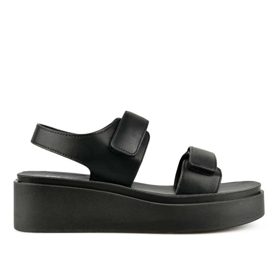 sandale damă piele ecologică negru 0