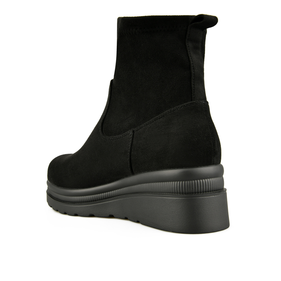 botine damă textil negru 3