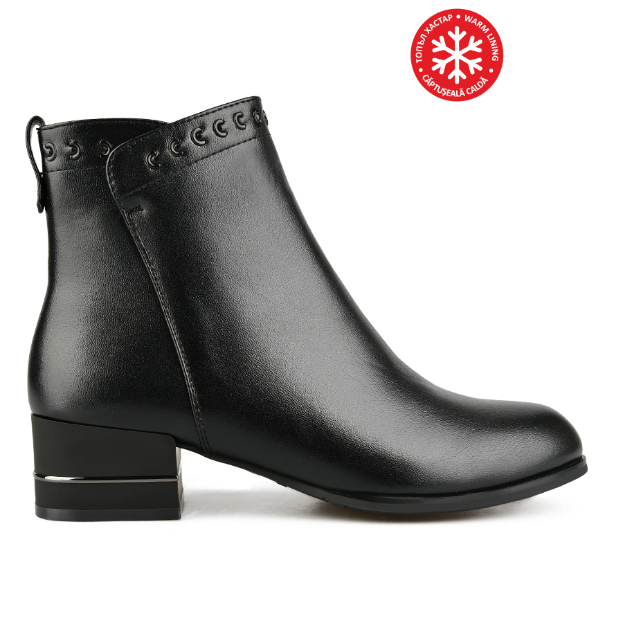botine damă piele ecologică negru 0