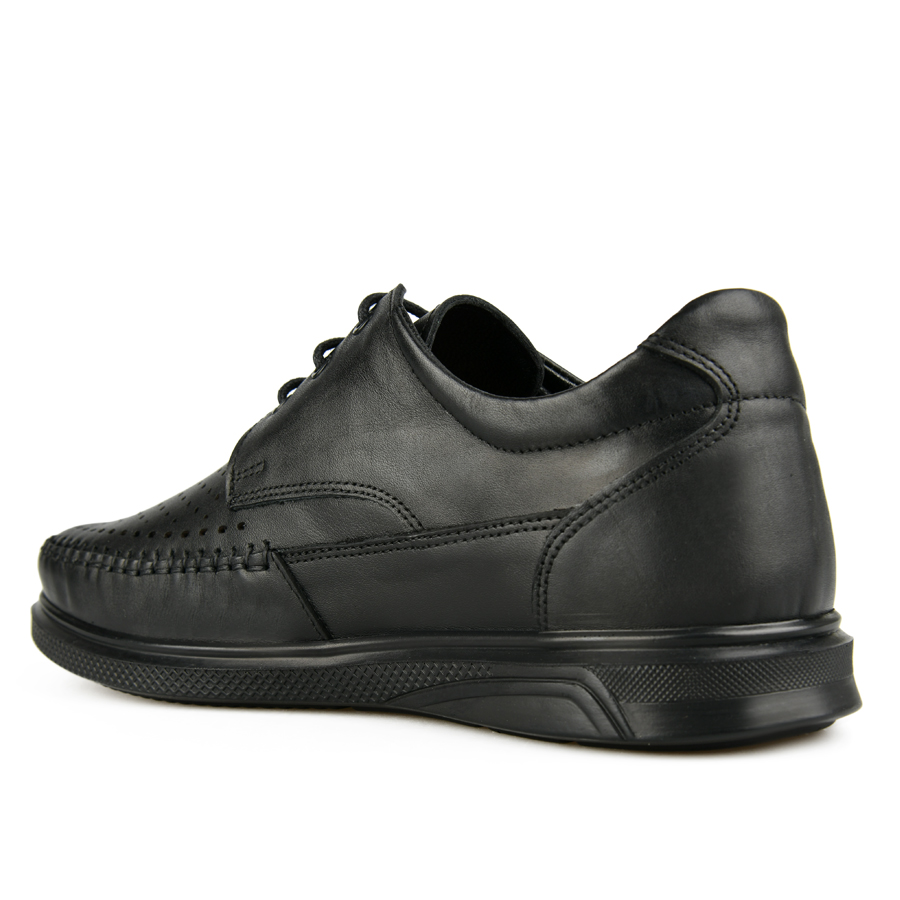 ανδρικά παπούτσια φυσικό δέρμα μαύρο 3