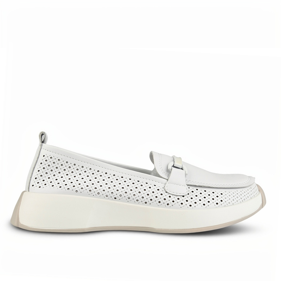 дамски обувки естествена кожа бели 0