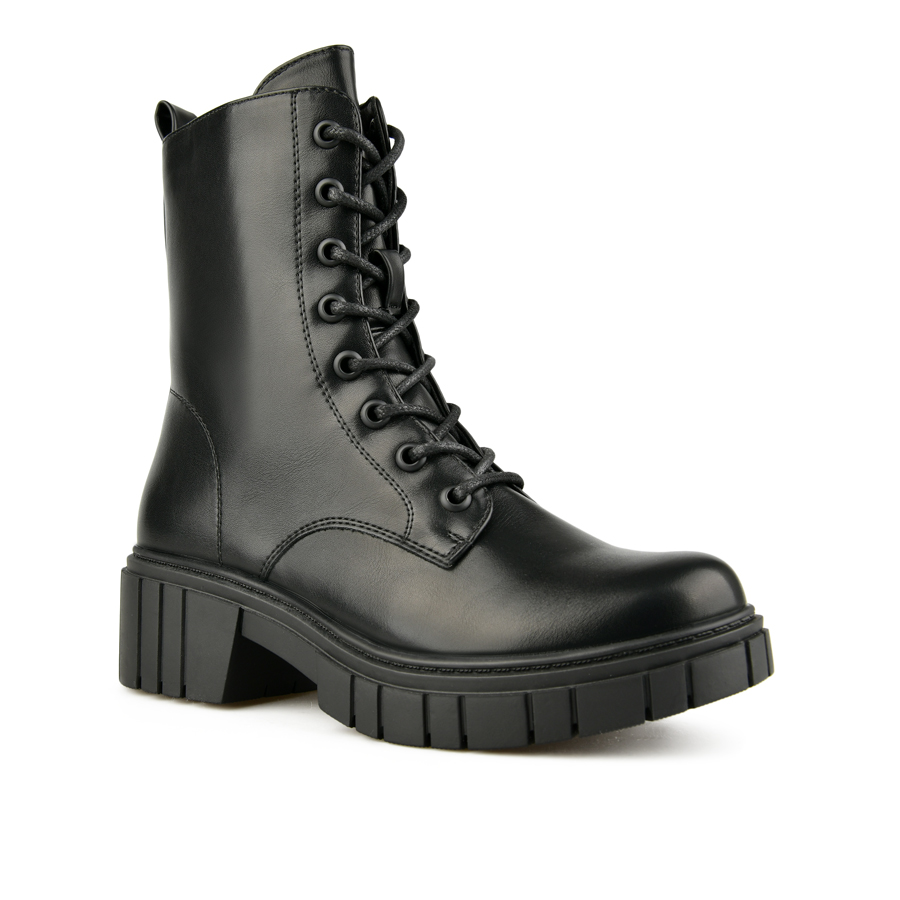 botine damă piele ecologică negru 1