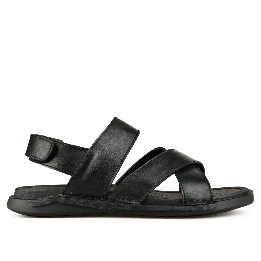 ανδρικά σανδάλια φυσικό δέρμα μαύρο 0