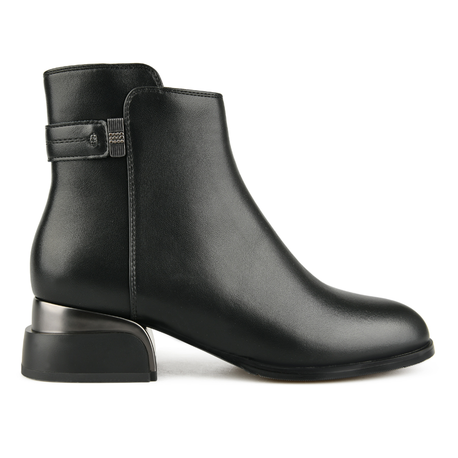 botine damă piele ecologică negru 0