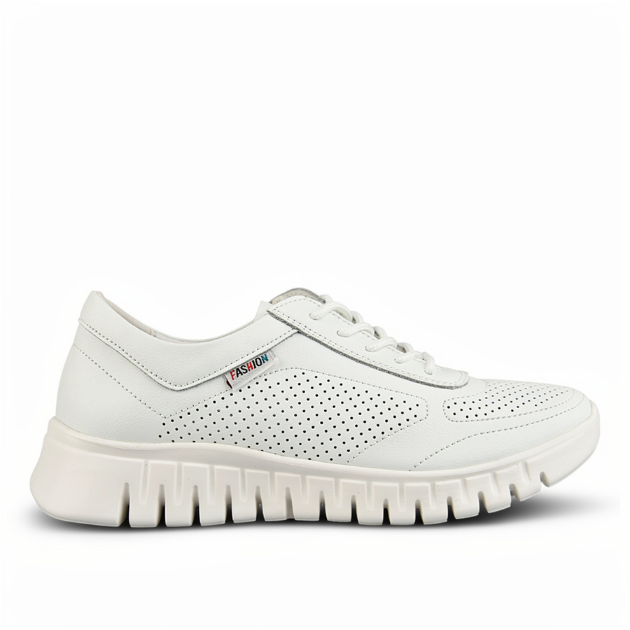 дамски обувки естествена кожа бели 0