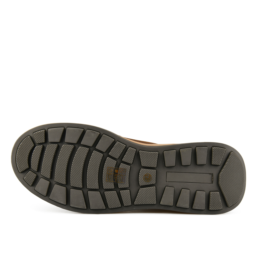 botine bărbați piele naturală/textil maro 4