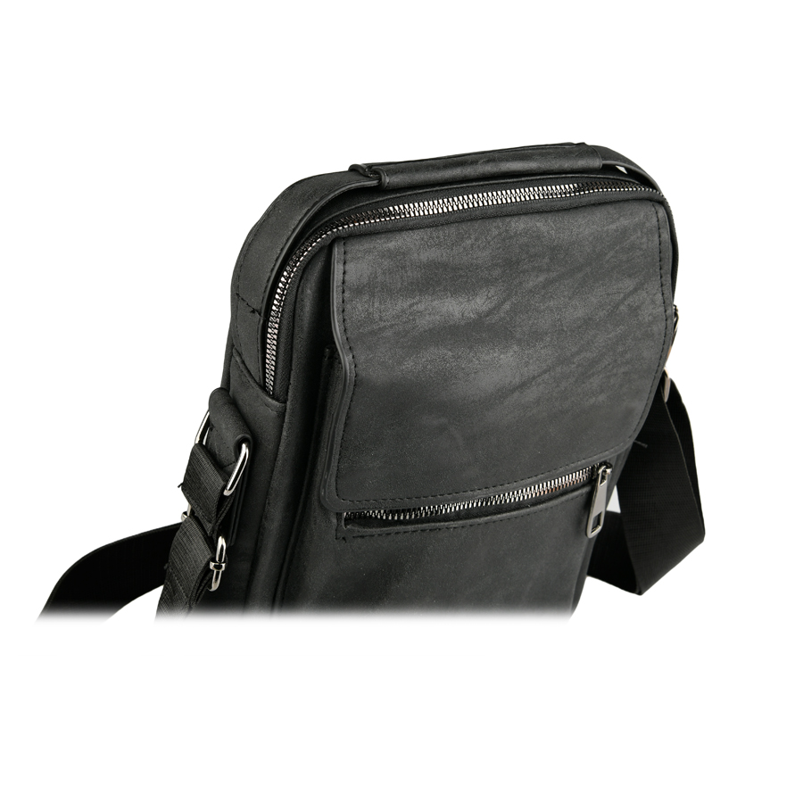 geantă bărbați piele ecologică negru 2