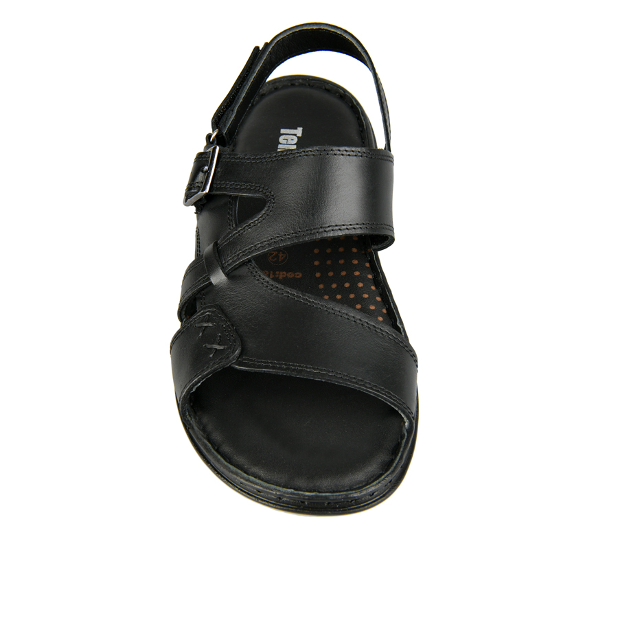 ανδρικά σανδάλια φυσικό δέρμα μαύρο 1