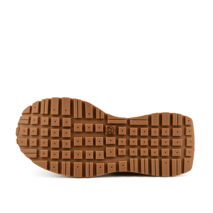 γυναικεία sneakers φυσικό δέρμα/ύφασμα πράσινα 4
