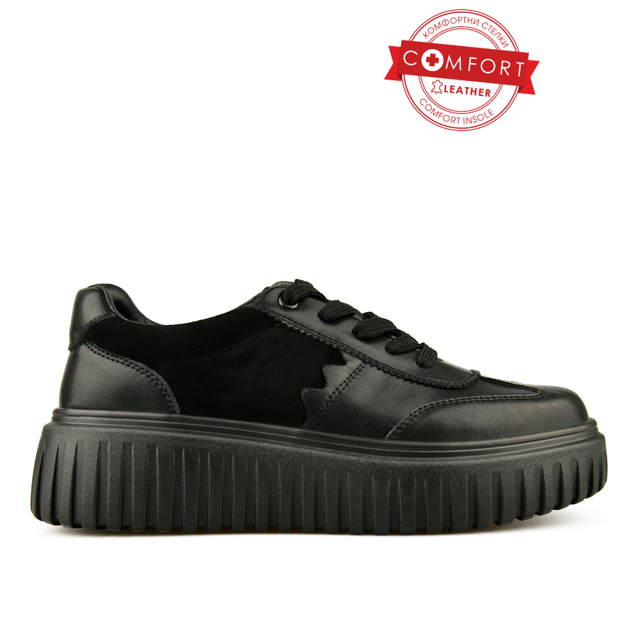 γυναικεία παπούτσια φυσικό δέρμα μαύρο 0