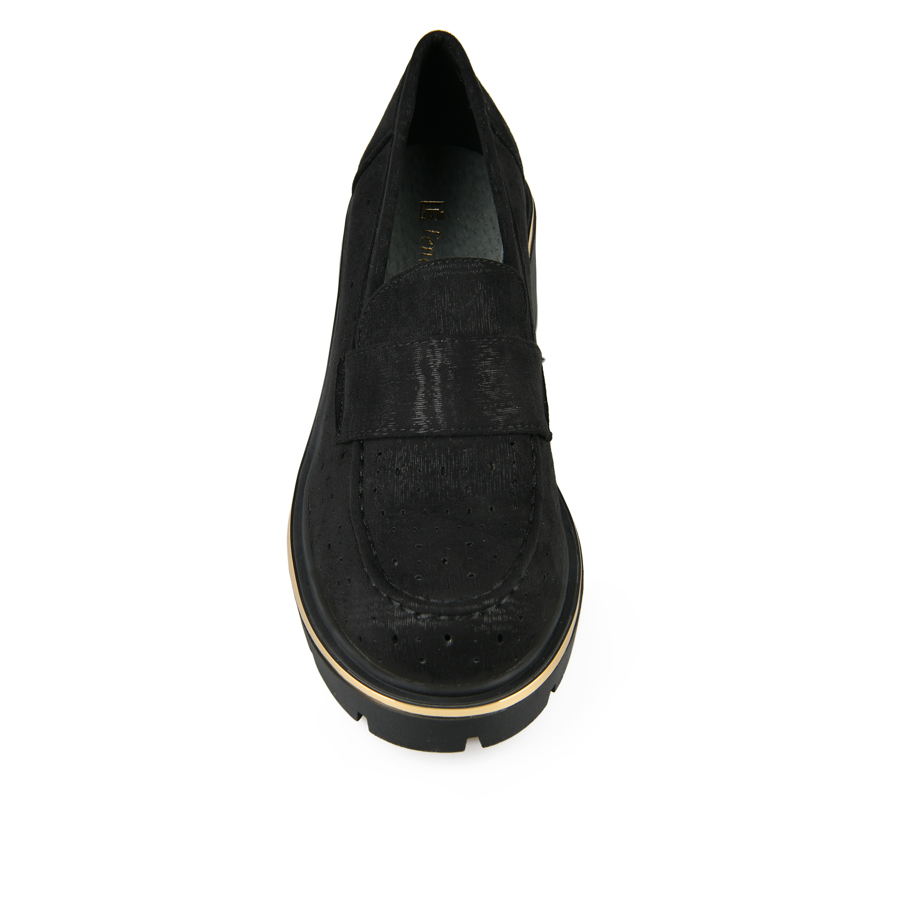 γυναικεία παπούτσια ύφασμα μαύρο 1