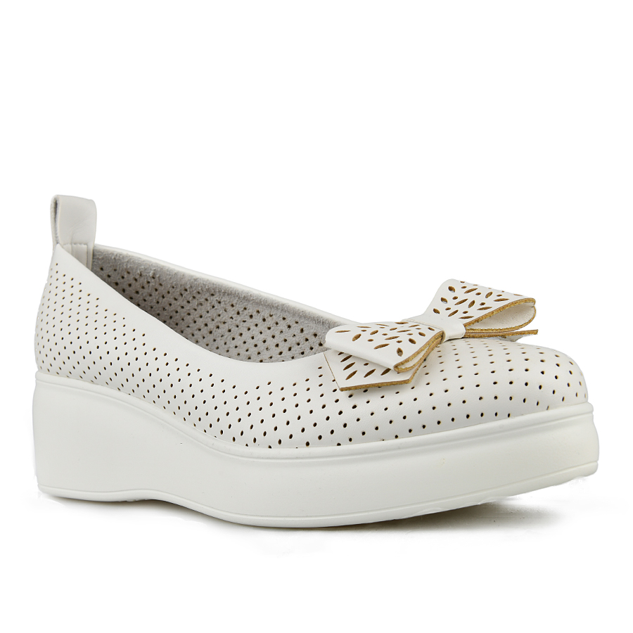 дамски обувки еко кожа бели 2